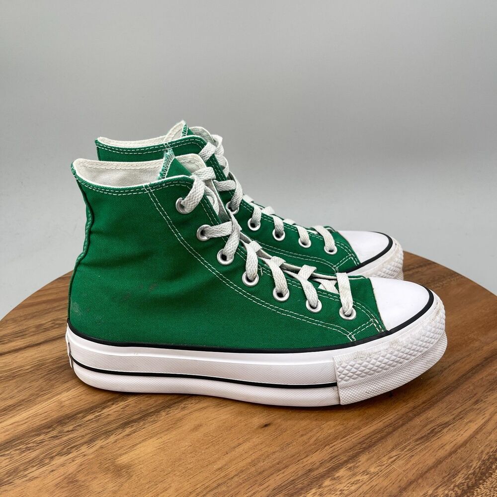 Converse Chuck Taylor All Star Hi Lift Shoes Womens Size 7.5 Green Skate Casual